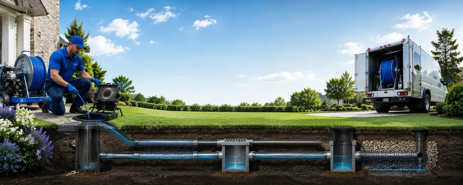 Outdoor drain cleaning information for Kinsman, IL